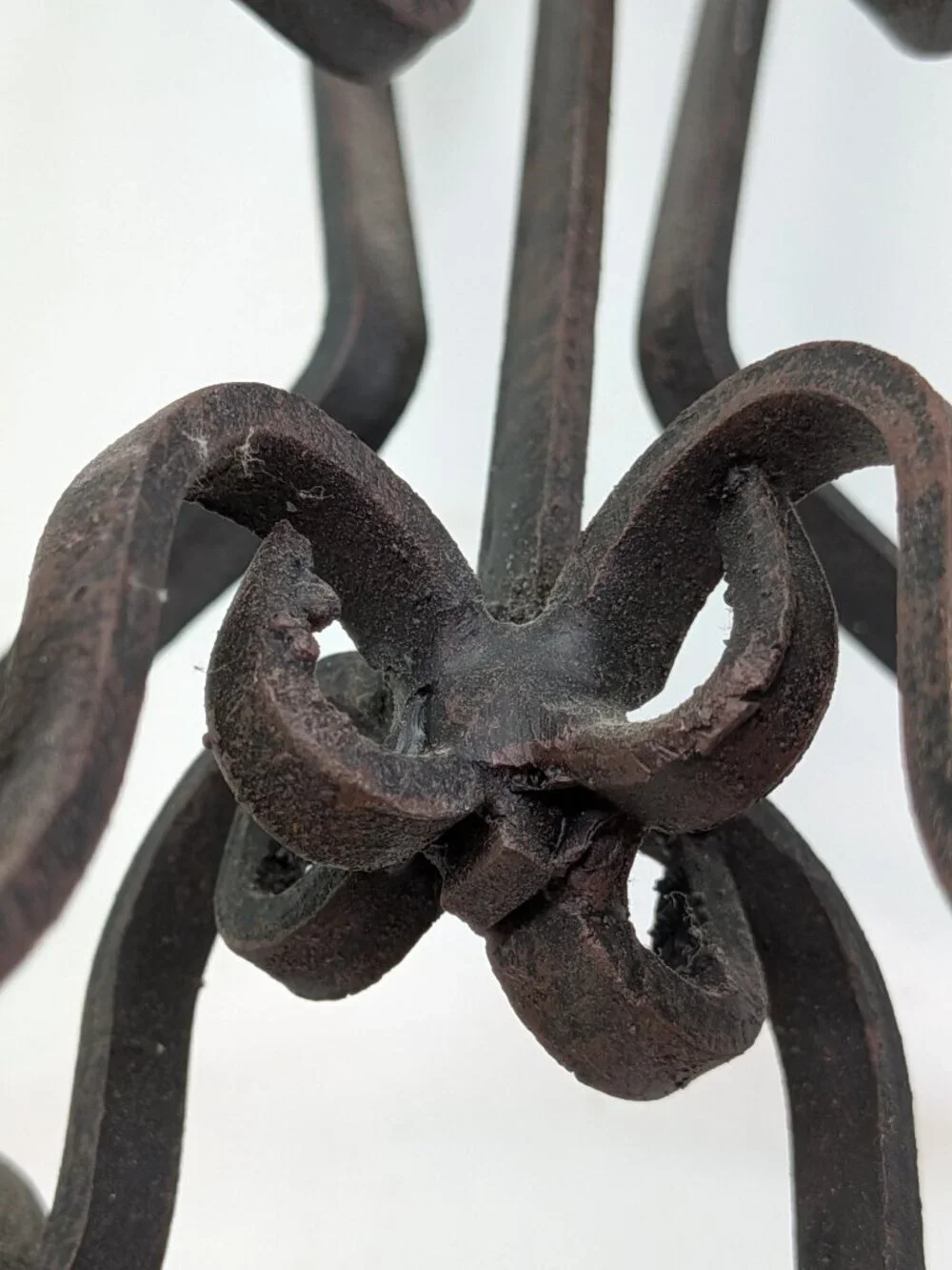 Vintage Wrought Iron Pillar Candle Holder Stand 12